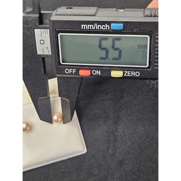 Vtg 5mm 14K Gold Clasp Pink Pearl 18" Necklace W/ Cultured Pearl Earrings - Picture 8 of 13